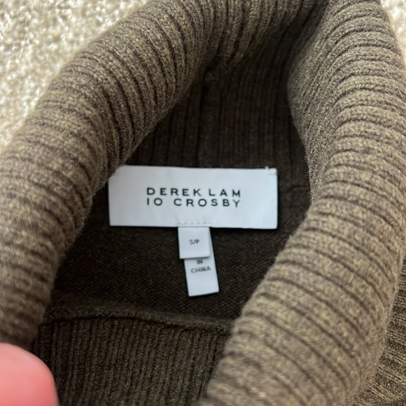 DEREK LAM 10 CROSBY Corinne Mix Media Turtleneck Sweater Size - Small - Picture 4 of 7
